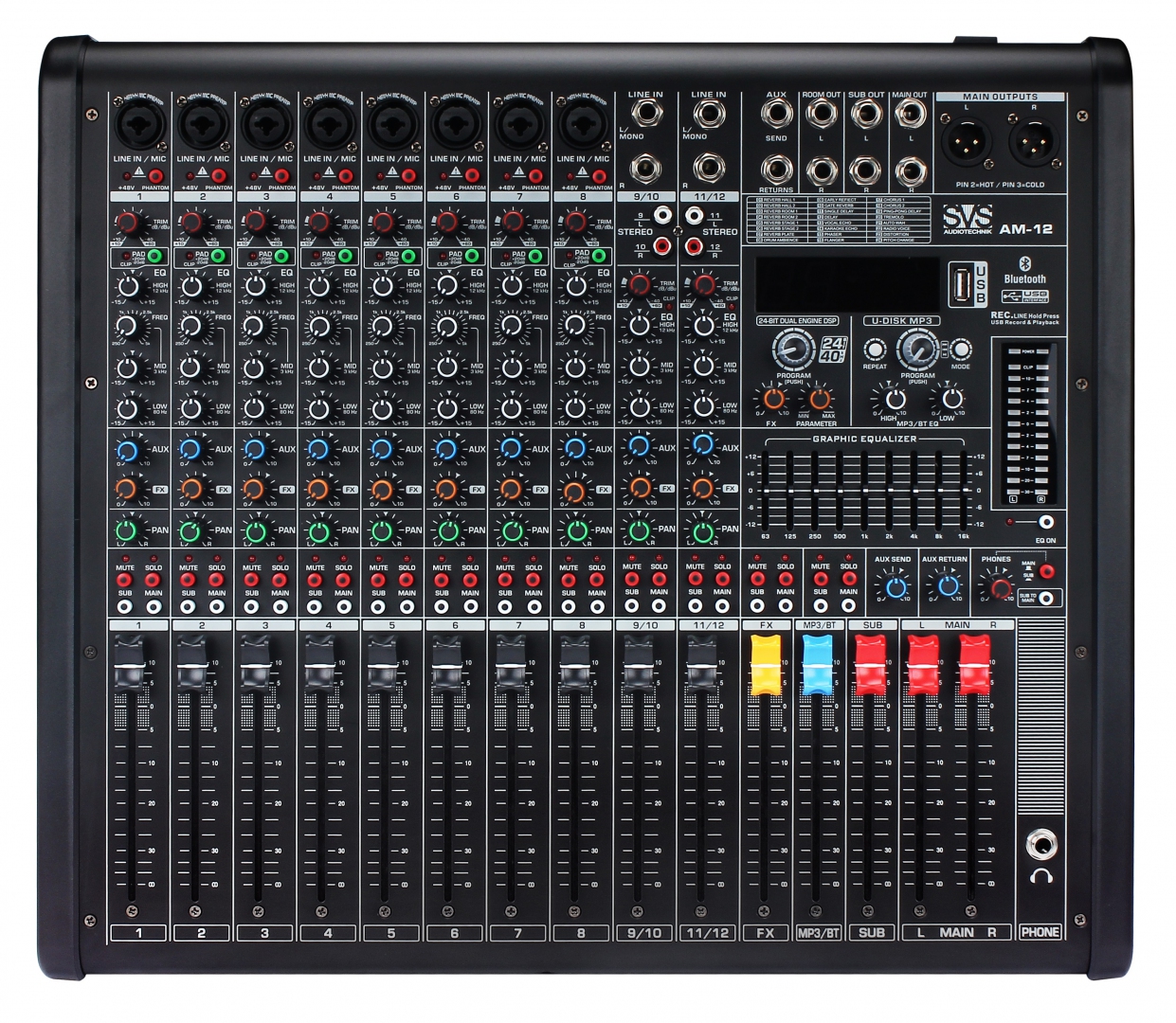 SVS Audiotechnik mixers AM-12 Микшерный пульт аналоговый, 12-канальный в Чувашии