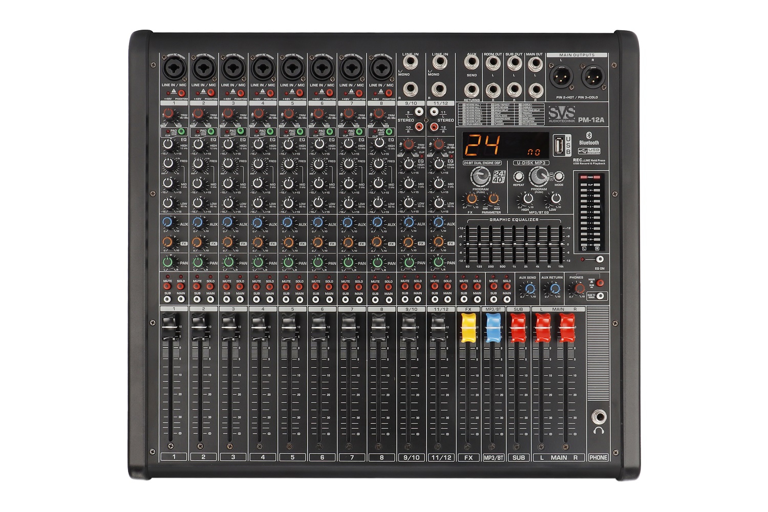 SVS Audiotechnik mixers PM-12A Активный аналоговый микшерный пульт, 12-канальный в Чувашии